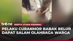 Aksi Kepergok Maling Motor babak Belur Dihajar Massa