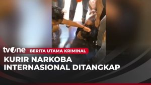 Kurir narkoba internasional ditangkap dengan barang bukti setengah kilogram.
