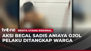 Heboh! Dua Pelaku Begal Ojol Dikeroyok Massa Hingga Babak Belur