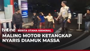 Tersebut! Pelaku Curanmor Dikejar Warga Hingga Tertangkap Setelah Tabrak Mobil