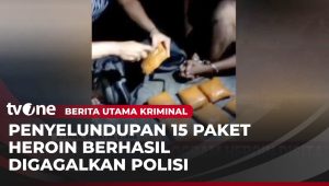 Operasi Polisi Berhasil Sergap Kurir Narkoba, 15 Bal Paket Heroin Disita