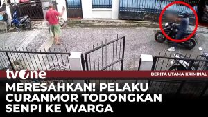Detik-detik Mencekam: Pelaku Curanmor Todongkan Senpi ke Warga Terekam CCTV
