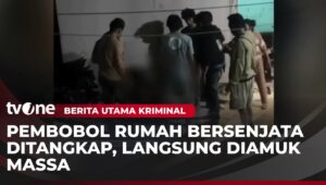 Teror Senjata Ancam Korban, Pembobol Rumah Diburu Massa Warga!