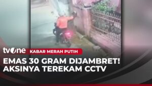 Jambret Licik Terekam CCTV, Rampas Emas 30 Gram Korban!